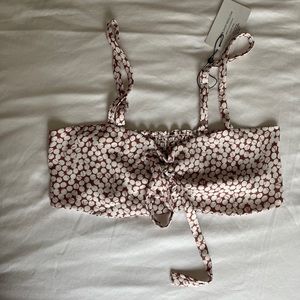 New With Tags RESA brown and white patterned top size small